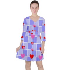 Love Hearts Valentine Decorative Ruffle Dress by Dutashop