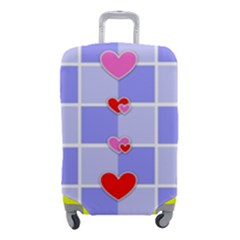 Love Hearts Valentine Decorative Luggage Cover (small) by Dutashop