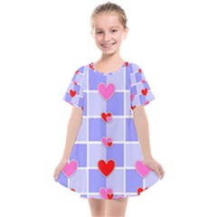 Love Hearts Valentine Decorative Kids  Smock Dress by Dutashop