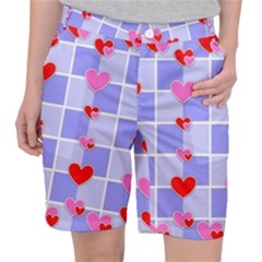 Love Hearts Valentine Decorative Pocket Shorts