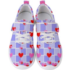 Love Hearts Valentine Decorative Men s Velcro Strap Shoes