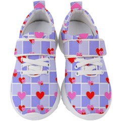 Love Hearts Valentine Decorative Kids  Velcro Strap Shoes by Dutashop