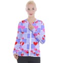 Love Hearts Valentine Decorative Casual Zip Up Jacket View1