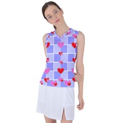 Love Hearts Valentine Decorative Women s Sleeveless Sports Top