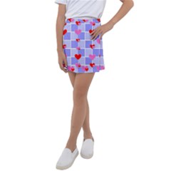 Love Hearts Valentine Decorative Kids  Tennis Skirt