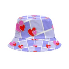 Love Hearts Valentine Decorative Inside Out Bucket Hat