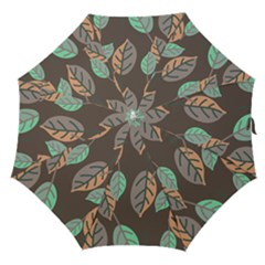 Leaf Brown Straight Umbrellas by Dutashop