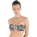 Leaf Brown Twist Bandeau Bikini Top View1