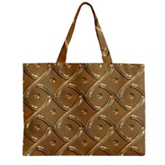 Gold Background Modern Zipper Mini Tote Bag by Dutashop