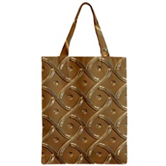 Gold Background Modern Zipper Classic Tote Bag by Dutashop