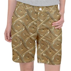 Gold Background Modern Pocket Shorts