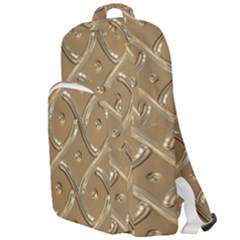 Gold Background Modern Double Compartment Backpack by Dutashop