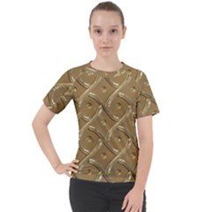 Gold Background Modern Women s Sport Raglan Tee