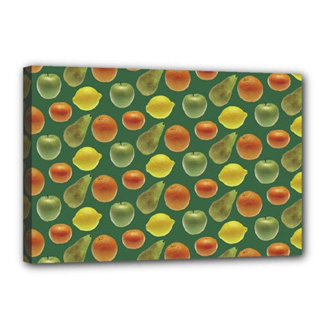 Background Fruits Several Canvas 18  X 12  (stretched) by Dutashop