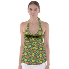 Background Fruits Several Babydoll Tankini Top by Dutashop