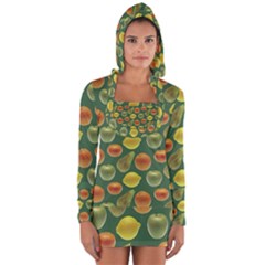 Background Fruits Several Long Sleeve Hooded T-shirt by Dutashop