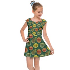 Background Fruits Several Kids  Cap Sleeve Dress by Dutashop