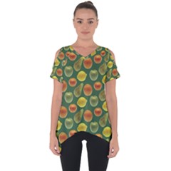 Background Fruits Several Cut Out Side Drop Tee