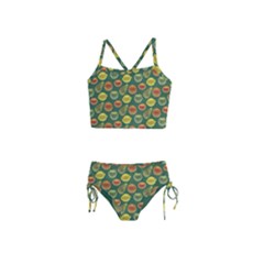 Background Fruits Several Girls  Tankini Swimsuit