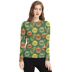 Background Fruits Several Women s Long Sleeve Rash Guard by Dutashop