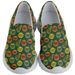 Background Fruits Several Kids Lightweight Slip Ons