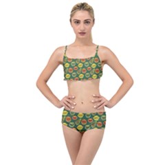 Background Fruits Several Layered Top Bikini Set by Dutashop