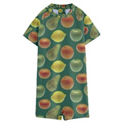 Background Fruits Several Kids  Boyleg Half Suit Swimwear