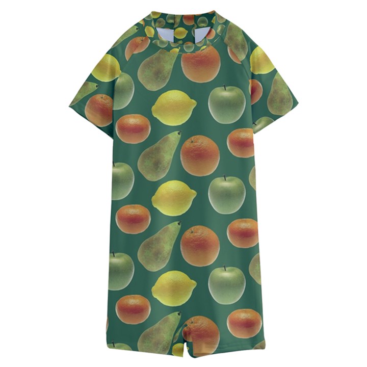 Background Fruits Several Kids  Boyleg Half Suit Swimwear