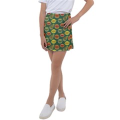 Background Fruits Several Kids  Tennis Skirt