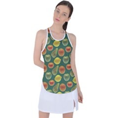 Background Fruits Several Racer Back Mesh Tank Top