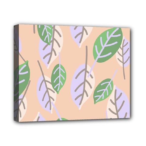 Leaf Pink Canvas 10  X 8  (stretched) by Dutashop