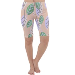 Leaf Pink Cropped Leggings 