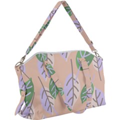 Leaf Pink Canvas Crossbody Bag by Dutashop