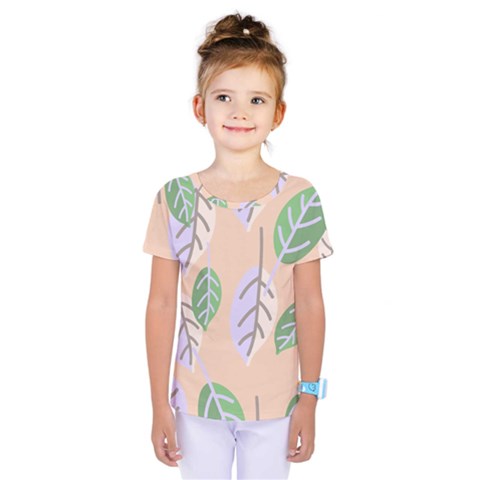 Leaf Pink Kids  One Piece Tee by Dutashop