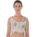 Leaf Pink Velvet Crop Top View1