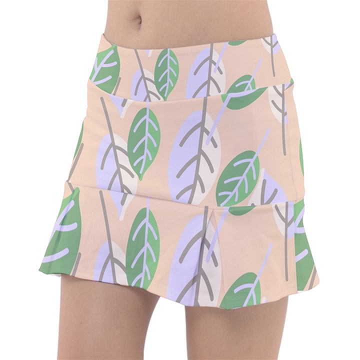 Leaf Pink Classic Tennis Skirt