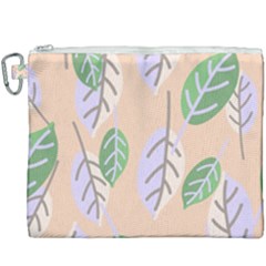 Leaf Pink Canvas Cosmetic Bag (xxxl)