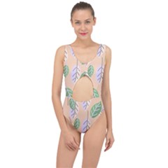 Leaf Pink Center Cut Out Swimsuit by Dutashop