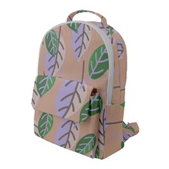 Leaf Pink Flap Pocket Backpack (large)