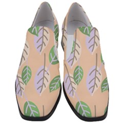 Leaf Pink Women Slip On Heel Loafers