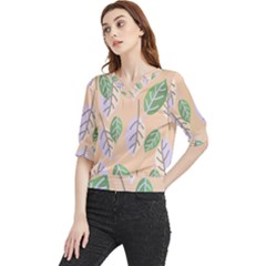 Leaf Pink Quarter Sleeve Blouse