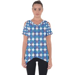 Geometric Dots Pattern Cut Out Side Drop Tee by Dutashop