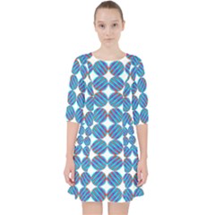 Geometric Dots Pattern Pocket Dress by Dutashop