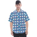 Geometric Dots Pattern Men s Short Sleeve Shirt View1