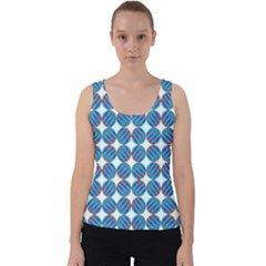 Geometric Dots Pattern Velvet Tank Top by Dutashop