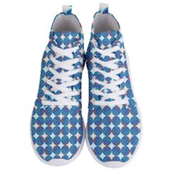 Geometric Dots Pattern Men s Lightweight High Top Sneakers