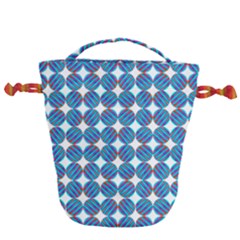 Geometric Dots Pattern Drawstring Bucket Bag by Dutashop