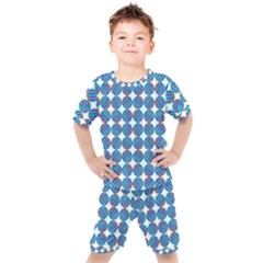 Geometric Dots Pattern Kids  Tee And Shorts Set by Dutashop