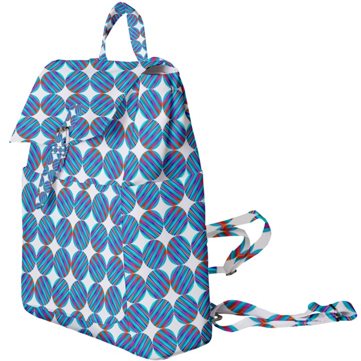 Geometric Dots Pattern Buckle Everyday Backpack