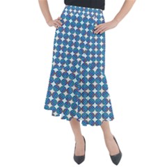 Geometric Dots Pattern Midi Mermaid Skirt by Dutashop